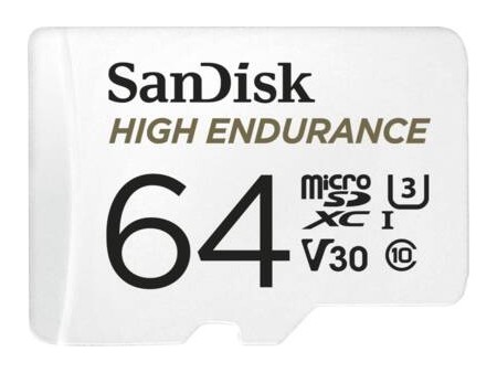 High Endurance 64GB microSDXC Card with Adapter